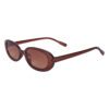 CULTIFIC DLTA Round Retro Sunglasses Colored Transparent Side brown